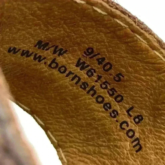 Born mens sandals sz 9 50 brown leather slip on main image 11